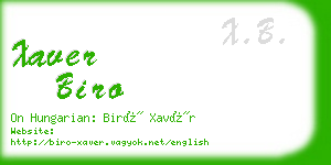 xaver biro business card